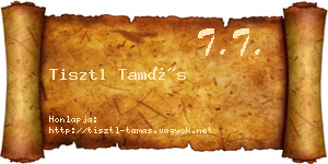 Tisztl Tamás névjegykártya