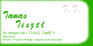 tamas tisztl business card